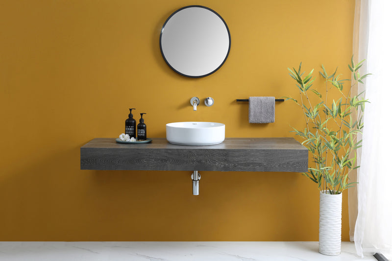 Rubine SPIN 44 Ceramic Basin Gloss White
