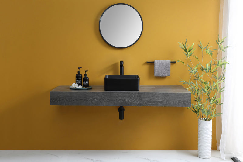 Rubine SQ 36-BK Ceramic Basin Matte Black