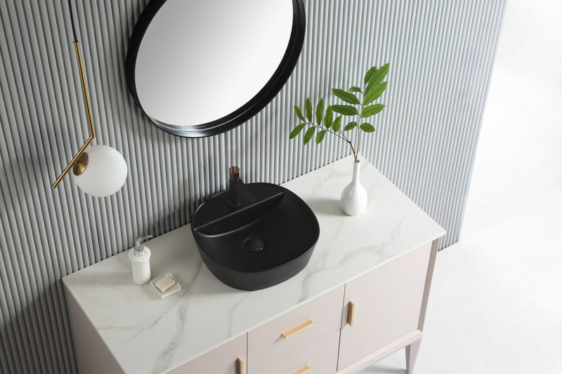 Rubine SPIN 40M-BK Ceramic Basin Matte Black