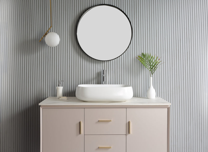 Rubine EVEA 56 Ceramic Basin Gloss White