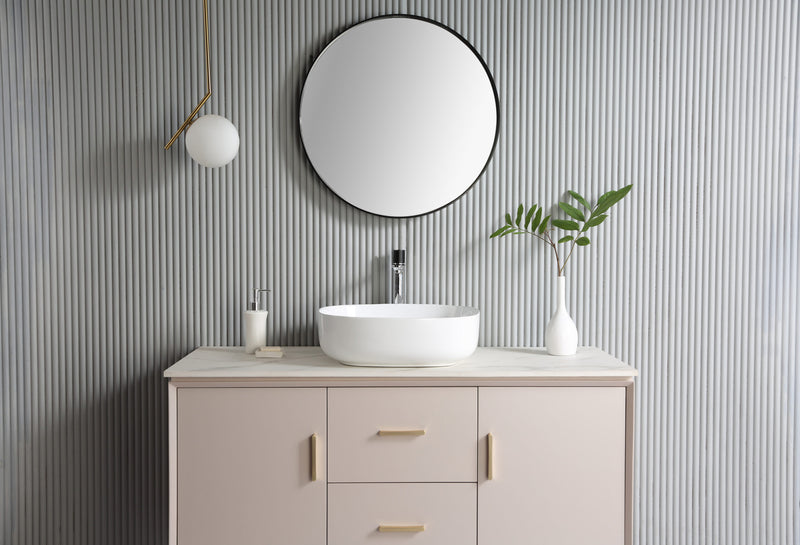 Rubine SQ 45 Ceramic Basin Gloss White