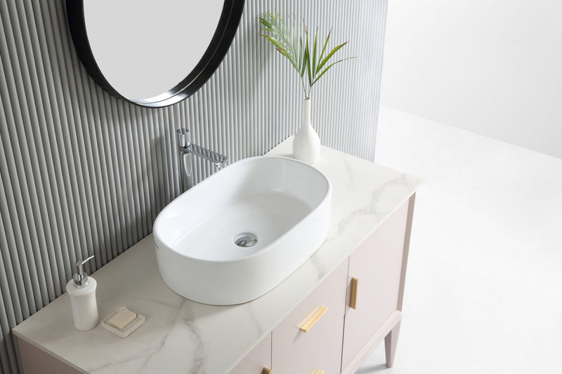 Rubine EVEA 55 Ceramic Basin Gloss White