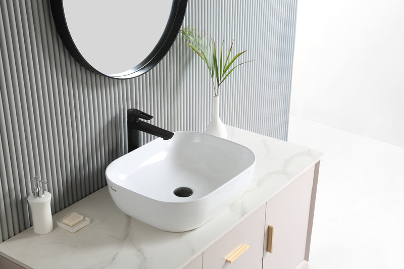 Rubine EVEA 50 Ceramic Basin Gloss White