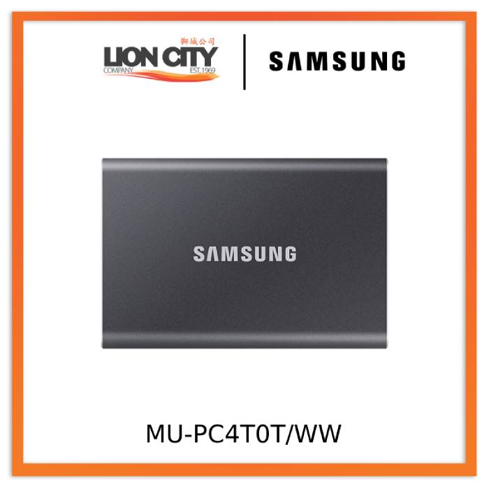 Samsung MU-PC4T0T/WW Portable SSD T7 USB 3.2 4 TB (Titan Grey)