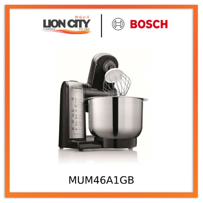 Bosch MUM46A1GB Kitchen machine MUM4 550 W Black, Silver