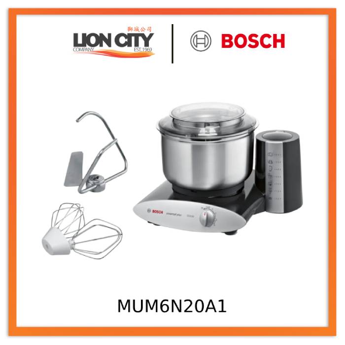 Bosch MUM6N20A1 Kitchen machine MUM6 1000 W Black, Silver