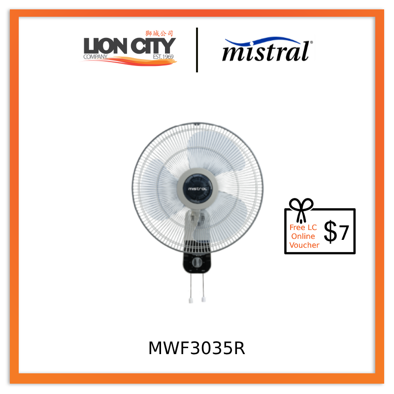 Mistral MWF3035R 12IN Wall Fan W/RC * Free $7 LC Online Voucher