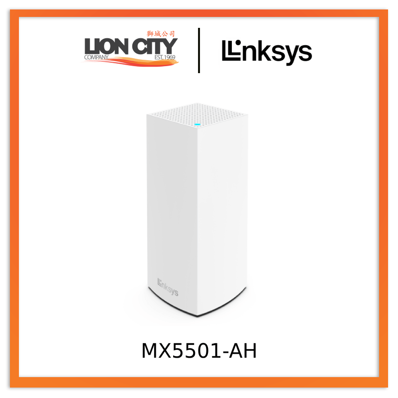 Linksys MX5501-AH Atlas Pro 6 Dual-Band AX5400 Mesh WiFi 6 Router 1-Pack