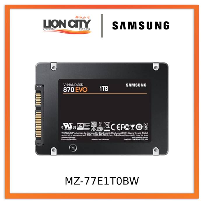 Samsung MZ-77E1T0BW 870 EVO SATA III 6.35cm (2.5") SSD 1TB