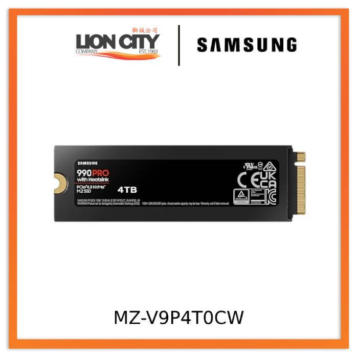 Samsung MZ-V9P4T0CW 990 PRO with Heatsink NVMe M.2 SSD 4TB