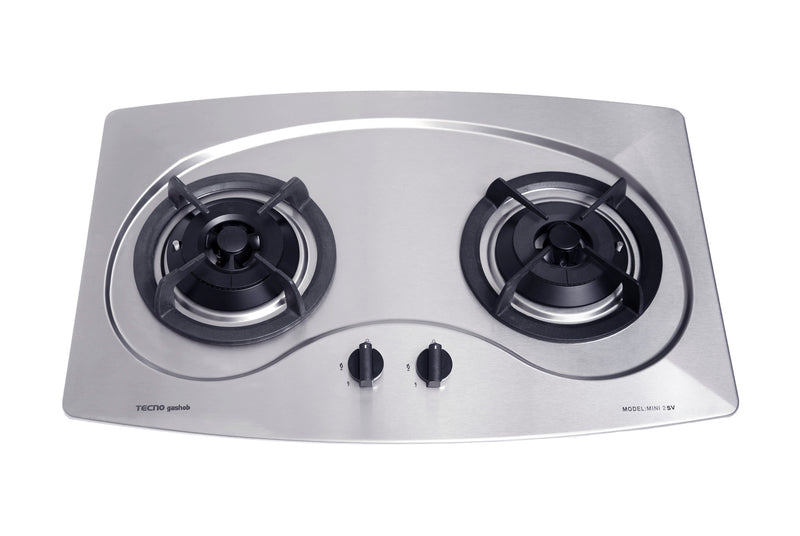 Tecno 75cm 2-Burner Stainless Steel Cooker Hob Mini 2SV