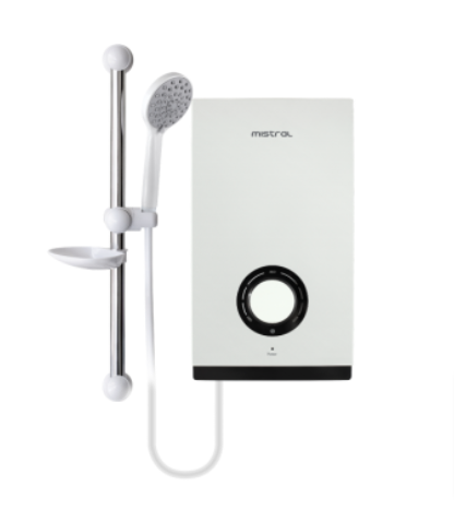 Mistral MSH103 Instant Shower Heater with DC Pump & Rain Shower * Free $25 LC Online Voucher