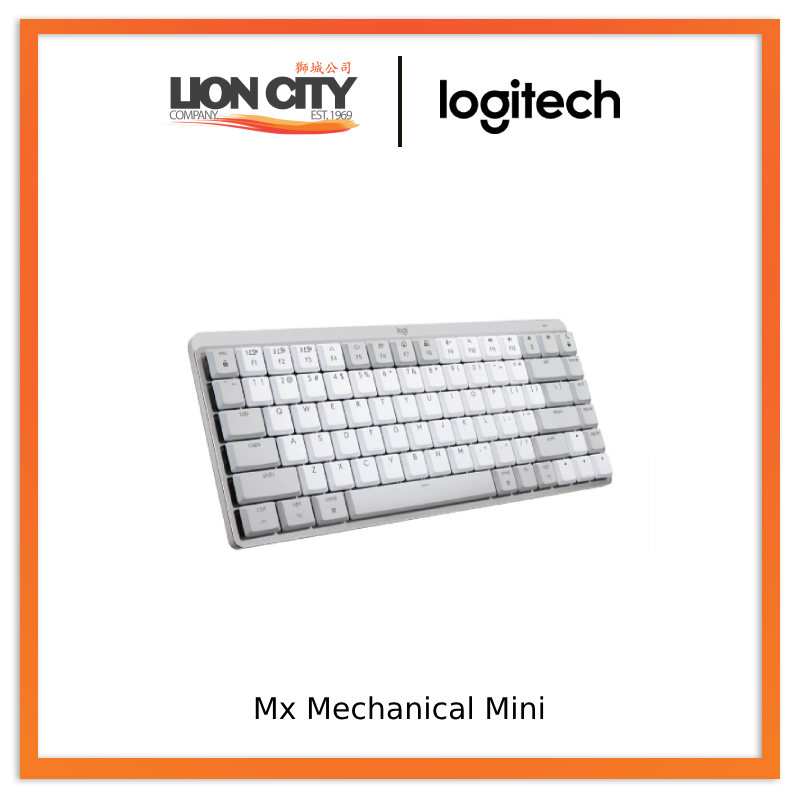 Logitech Mx Mechanical Mini For Mac Pale-grey Tactile, Backlit keys, Multi Connectivity, Long Battery Life