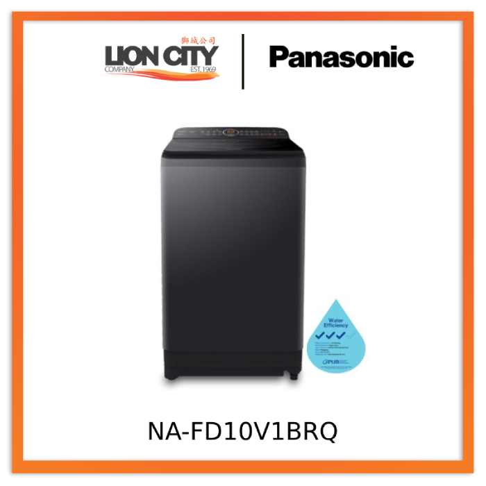 Panasonic NA-FD10V1BRQ 10kg Top Load Washer With Hotwash (3 Ticks)