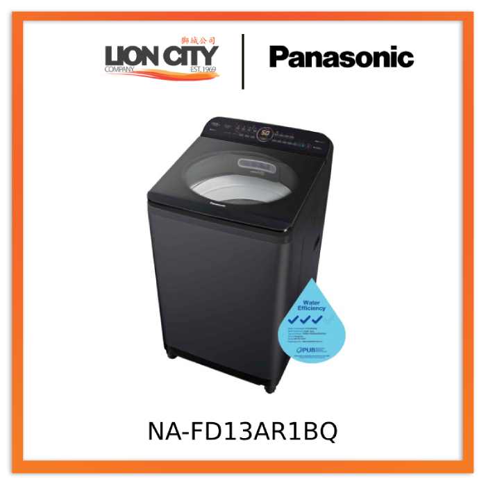 Panasonic NA-FD13AR1BQ 13.5kg Top Load Washer (3 Ticks)