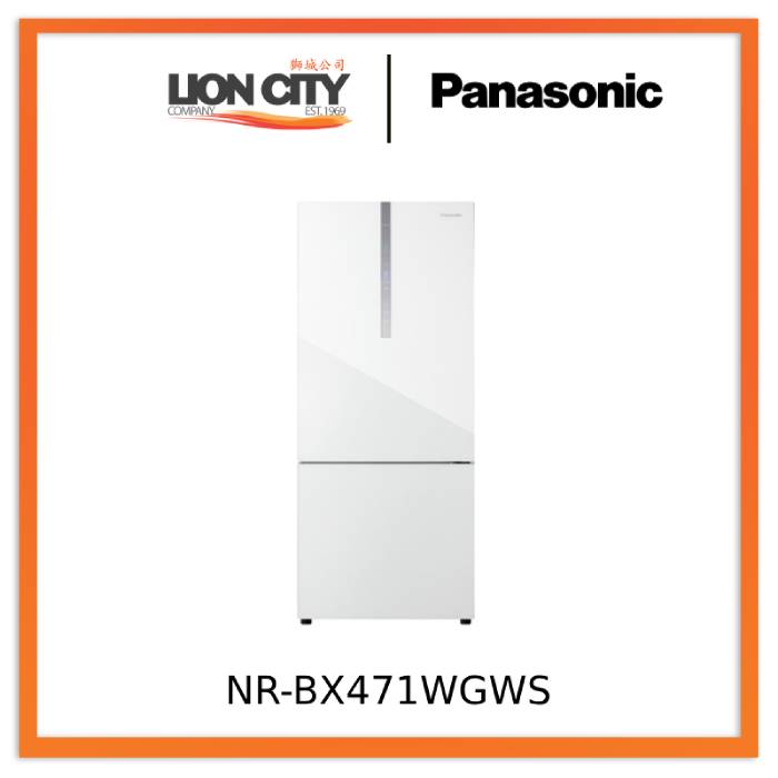 Panasonic NR-BX471WGWS Premium Bottom Freezer 2D Refrigerator with PrimeFresh+