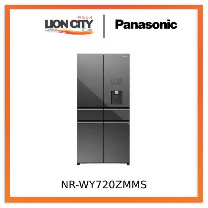 Panasonic NR-WY720ZMMS Premium 6-door Refrigerator - Dark Mirror