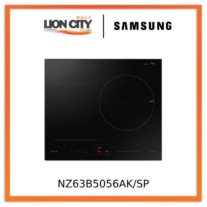 Samsung NZ63B5056AK/SP 60CM 3-Zone Induction Hob With Single Flex Zone