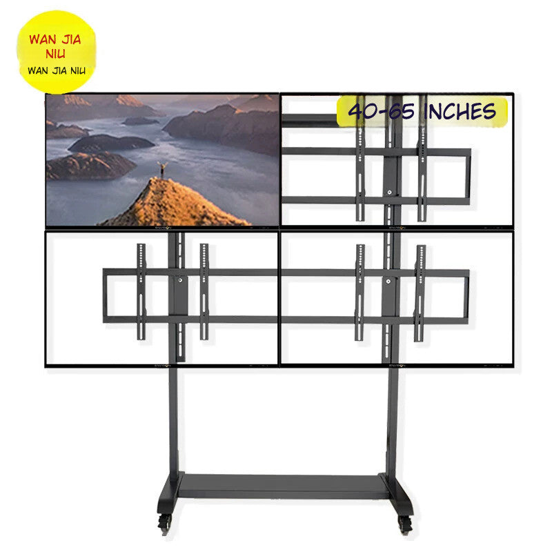 Premium 2X2 Splicing Screen Bracket for 40-65 Inch Four‑Screen Setup