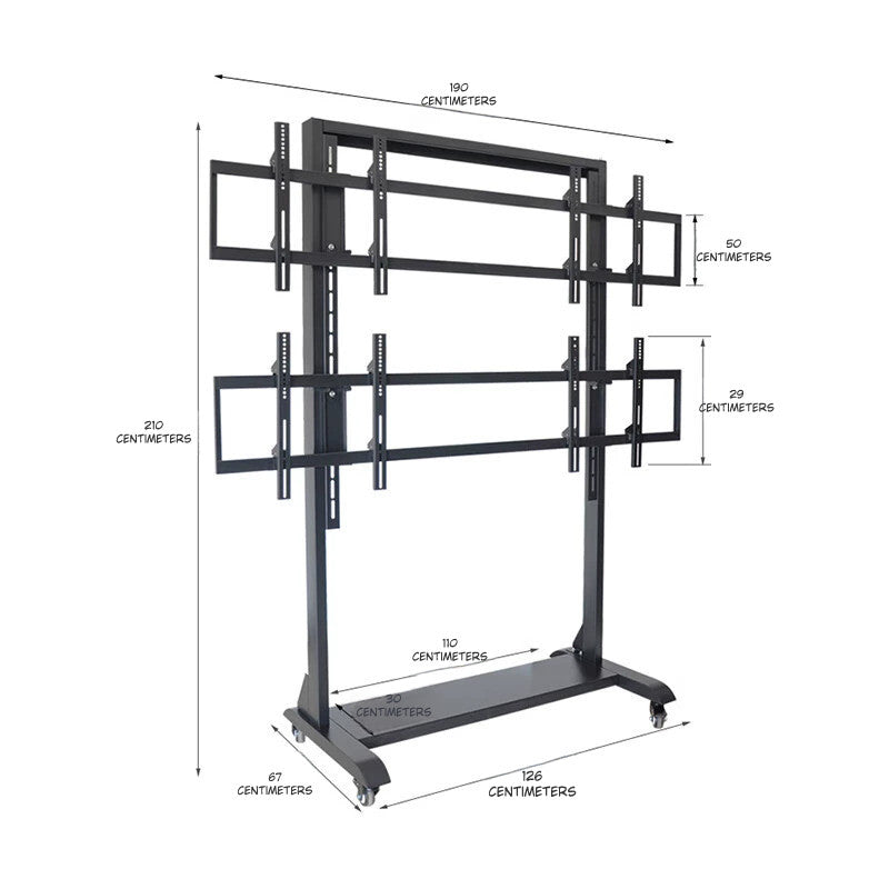 Premium 2X2 Splicing Screen Bracket for 40-65 Inch Four‑Screen Setup