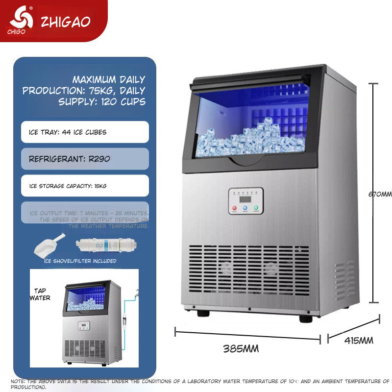 Chigo Commercial Automatic Square Ice Maker Machine for Coffee Tea Shops "Contact for Price"