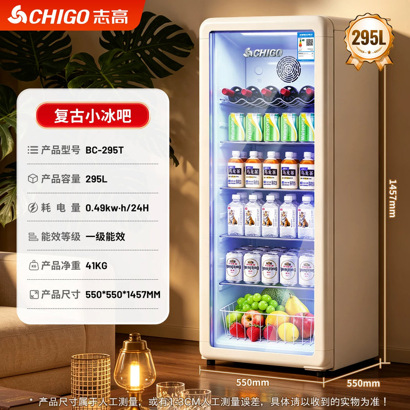 Beverage Refrigerator Transparent Display Wine Cabinet
