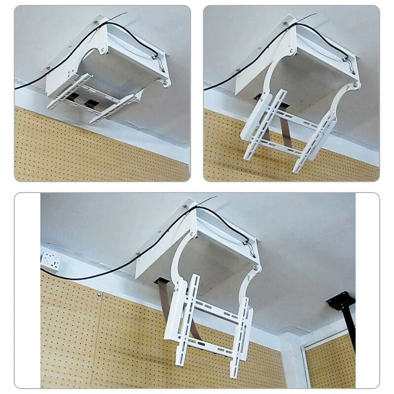 Electric Ceiling Mount for LCD TVs – Hidden Folding Flipper Rack