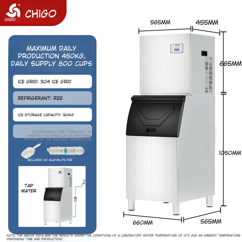 Chigo Commercial Automatic Square Ice Maker Machine for Coffee Tea Shops "Contact for Price"