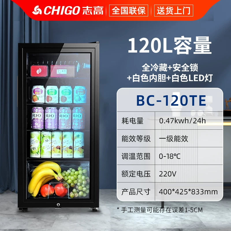 Beverage Refrigerator Transparent Display Wine Cabinet