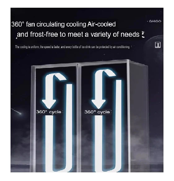 Chigo LSC-409GK Beverage Chiller Showcase 400 Litres (330-430 Bottles) - Lion City Company