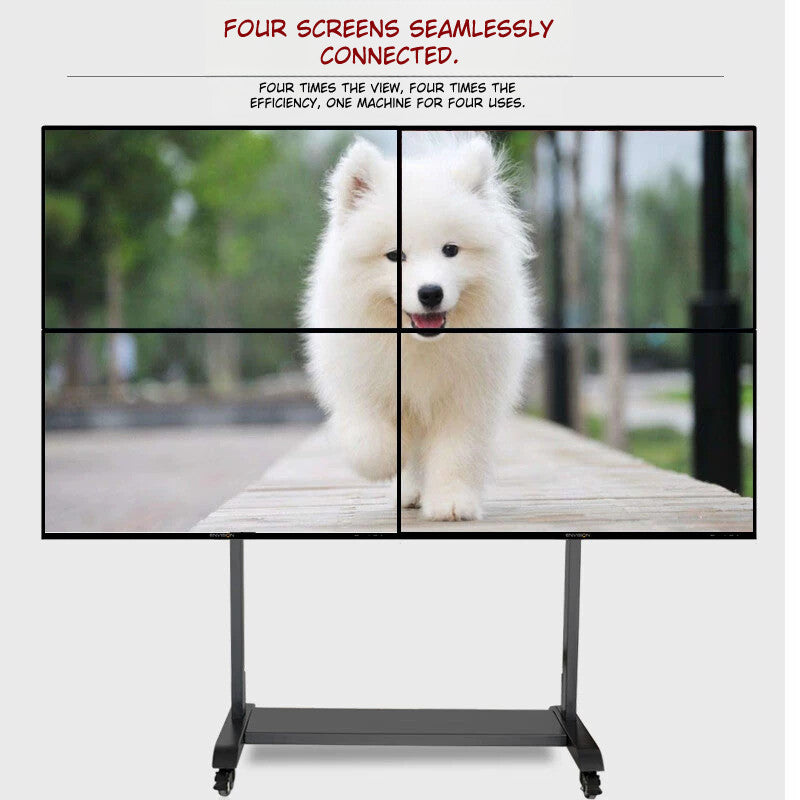 Premium 2X2 Splicing Screen Bracket for 40-65 Inch Four‑Screen Setup