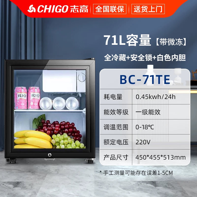 Beverage Refrigerator Transparent Display Wine Cabinet