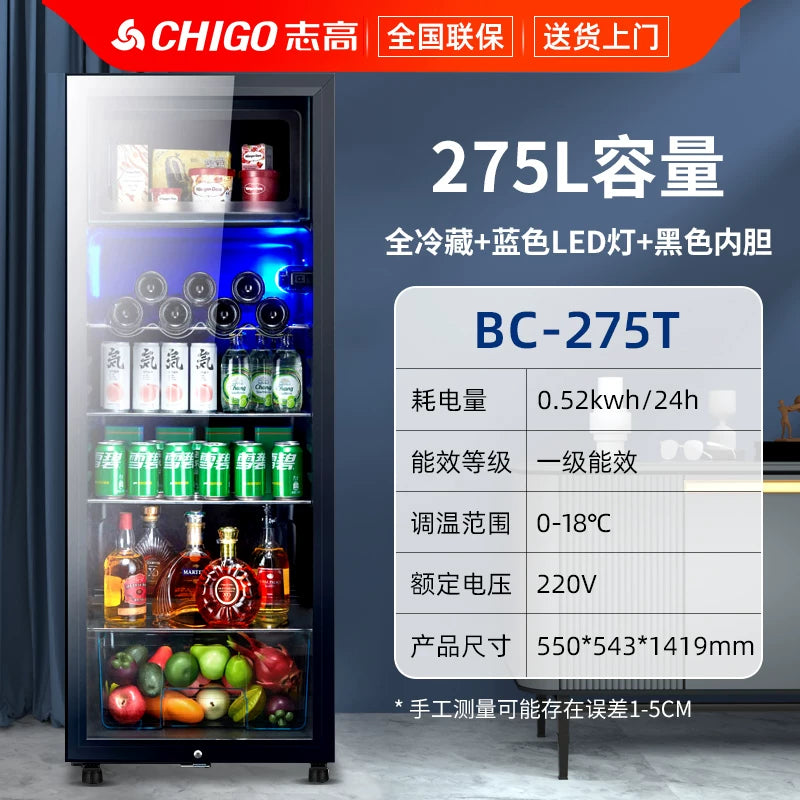 Beverage Refrigerator Transparent Display Wine Cabinet