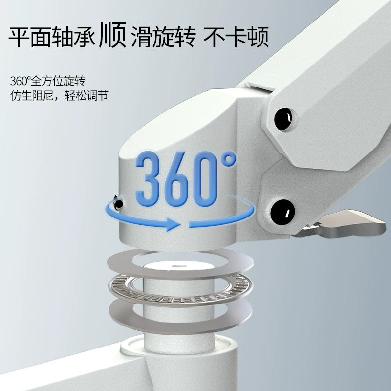 Heavy-Duty Dual-Screen Pneumatic Monitor Wall Mount