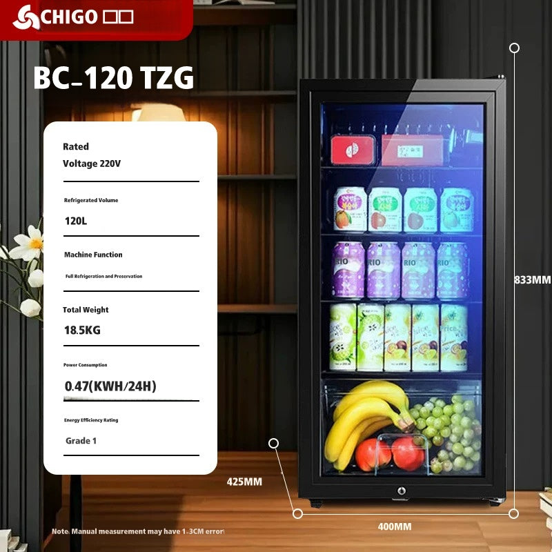 Chigo Ice Bar Compact Beverage Chiller with Transparent Glass Door - Lion City Company