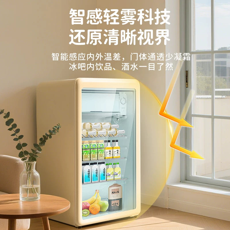 Beverage Refrigerator Transparent Display Wine Cabinet