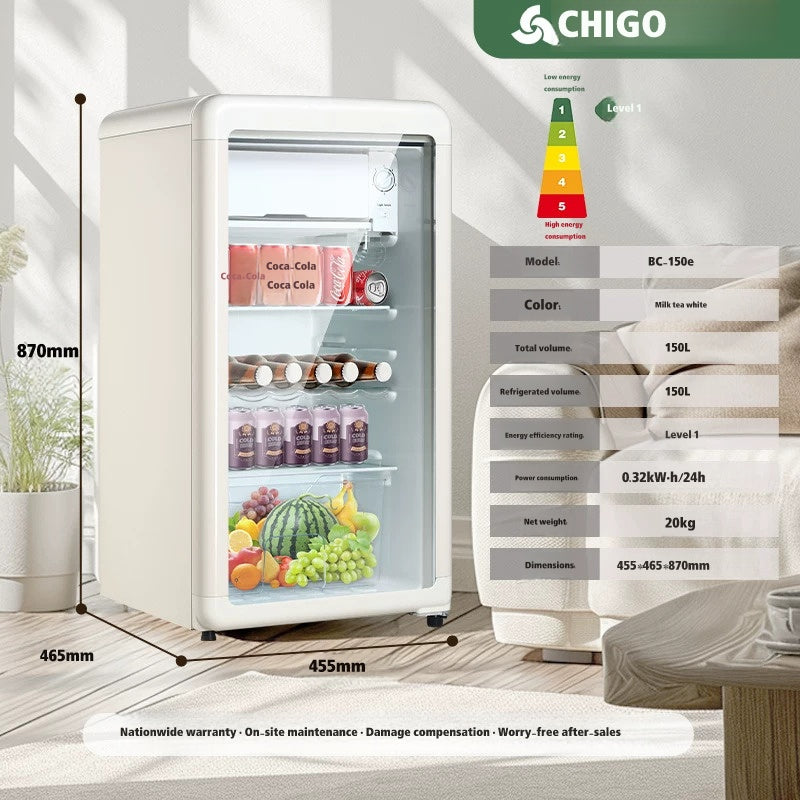 Chigo Ice Bar Compact Beverage Chiller with Transparent Glass Door - Lion City Company