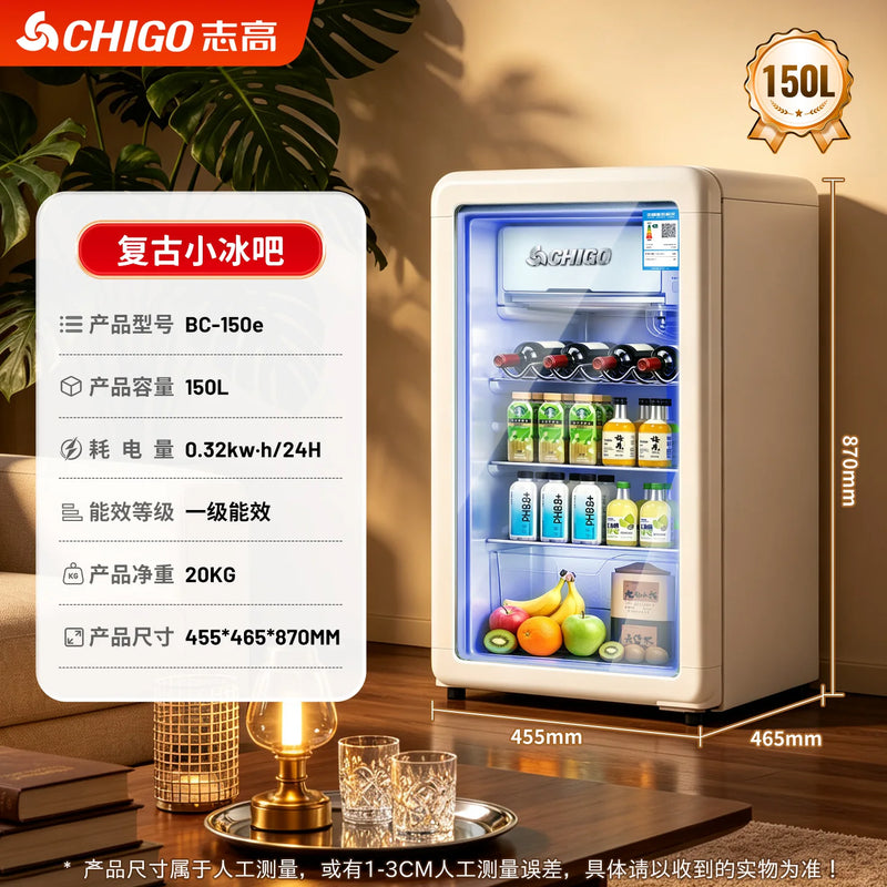 Beverage Refrigerator Transparent Display Wine Cabinet