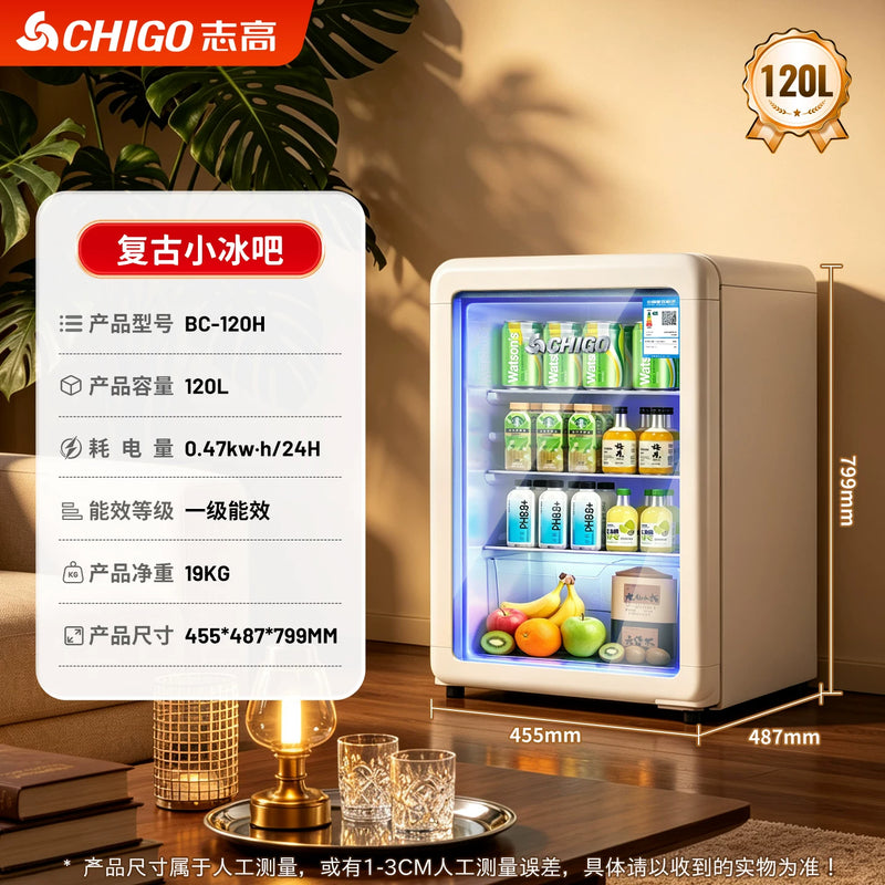 Beverage Refrigerator Transparent Display Wine Cabinet