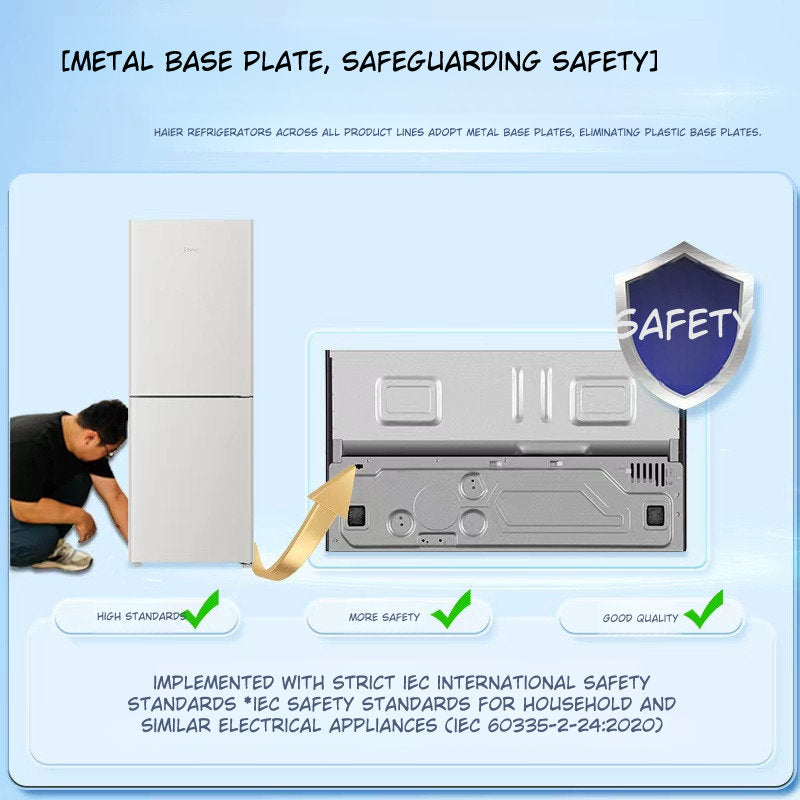 Haier 217L BCD-217WGHC3E9S9 Frost-Free Three-Door Refrigerator: Premium Energy Efficiency for Modern Homes