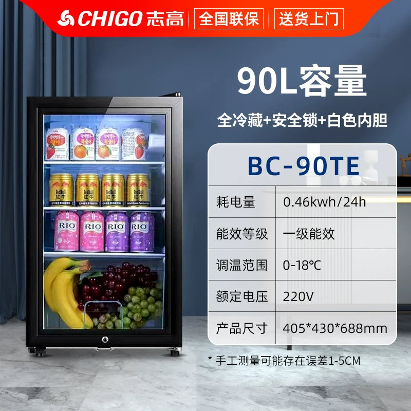 Beverage Refrigerator Transparent Display Wine Cabinet
