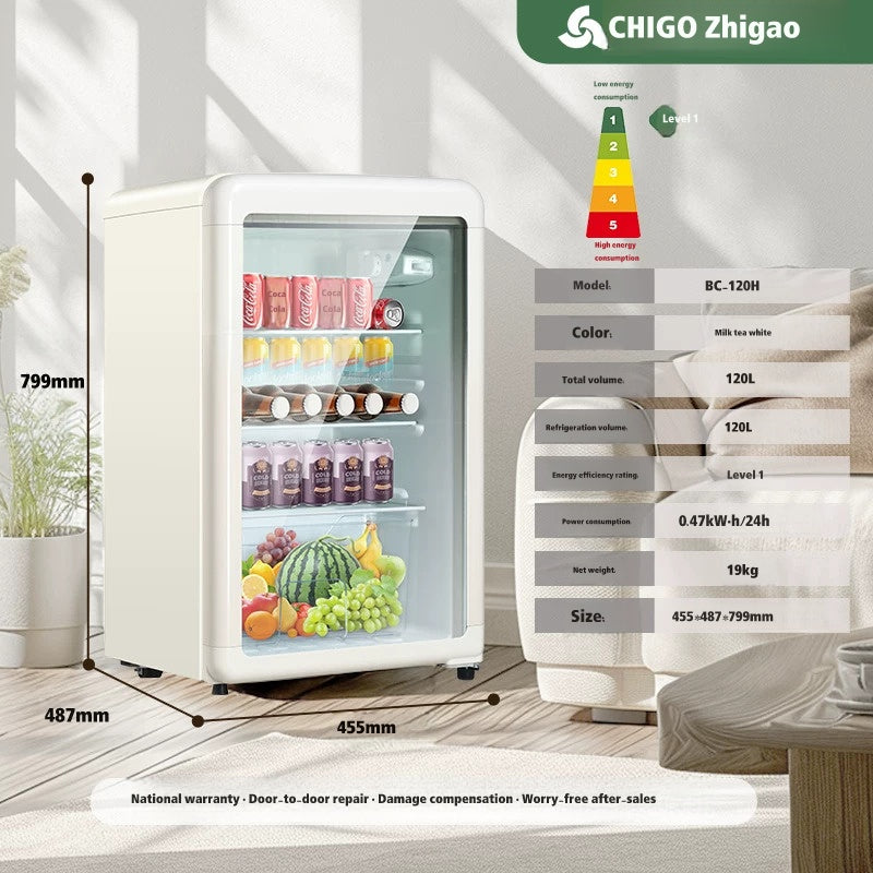 Chigo Ice Bar Compact Beverage Chiller with Transparent Glass Door - Lion City Company