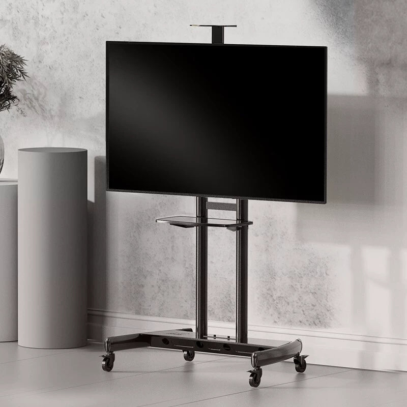 Premium Universal Mobile TV Floor Stand with Wheels for LCD LED Displays