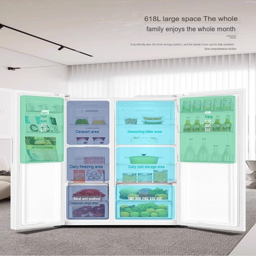 Haier BCD-618WGLSSEDW9 (leader) Side by Side 618L Fridge White 2Yrs Warranty