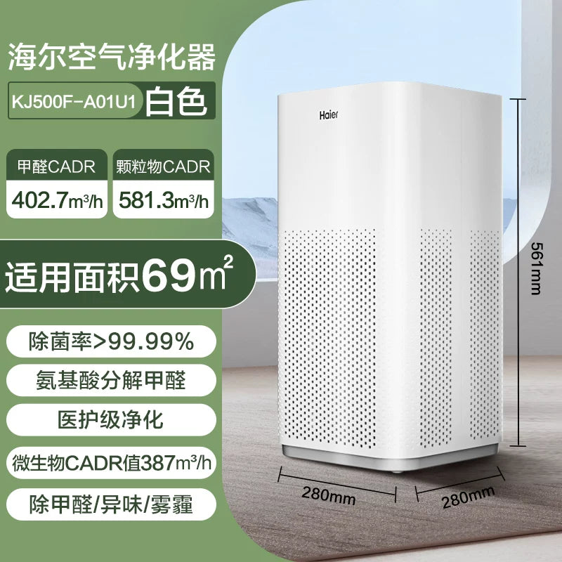 Household Air Purifier with Negative Ion Generator White