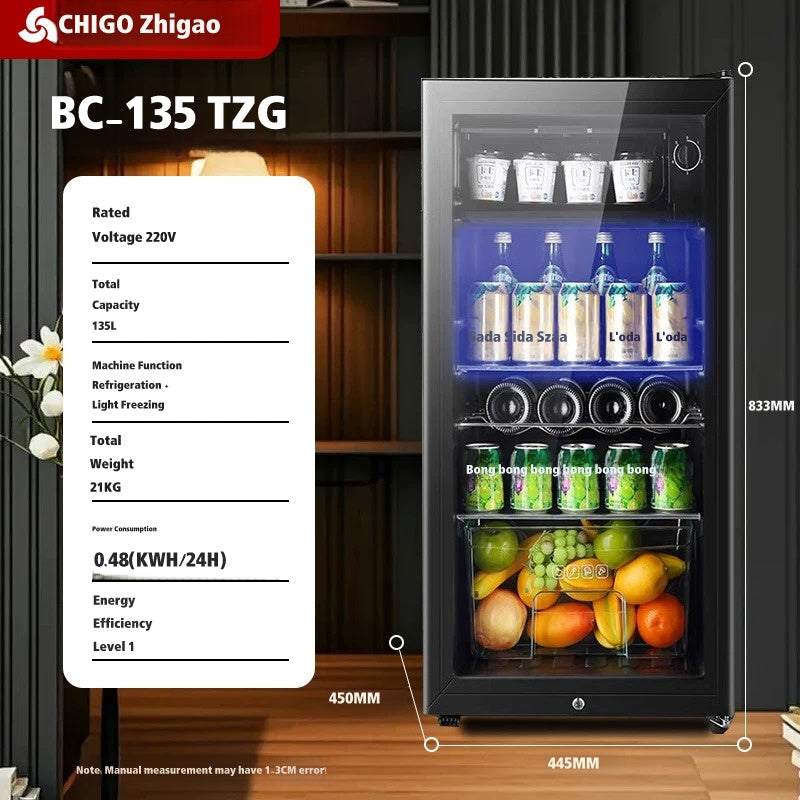 Chigo Ice Bar Compact Beverage Chiller with Transparent Glass Door - Lion City Company