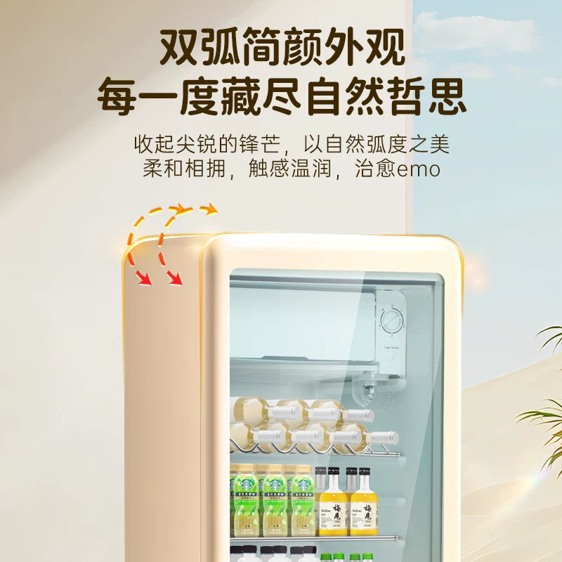 Beverage Refrigerator Transparent Display Wine Cabinet