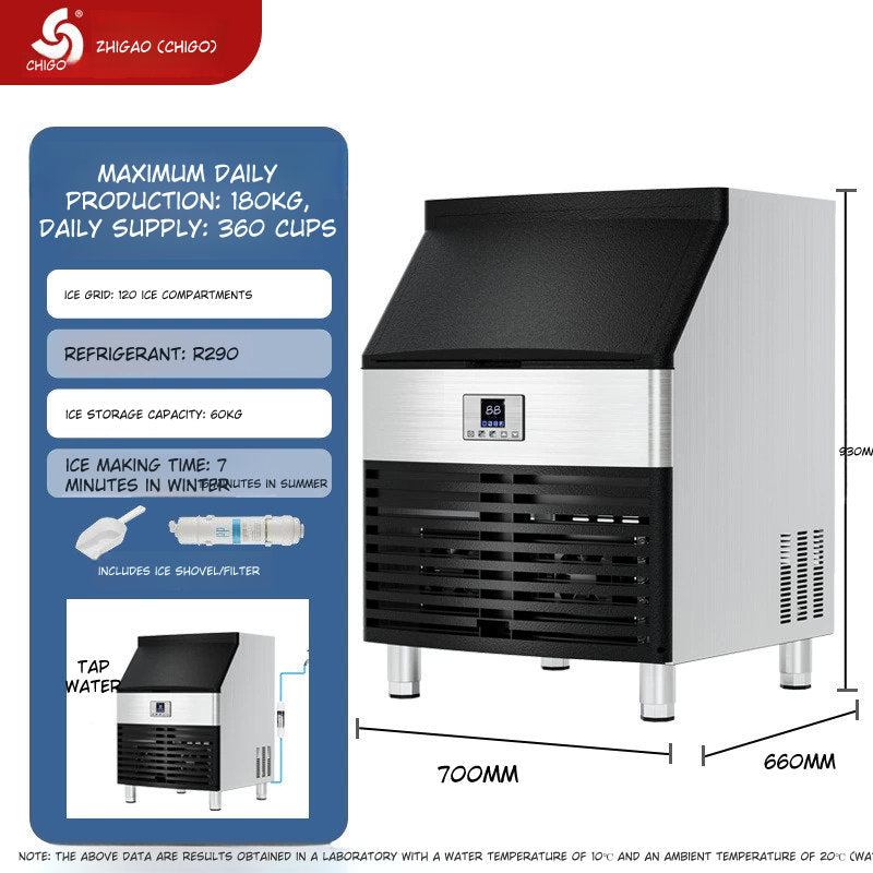 Chigo Commercial Automatic Square Ice Maker Machine for Coffee Tea Shops "Contact for Price"