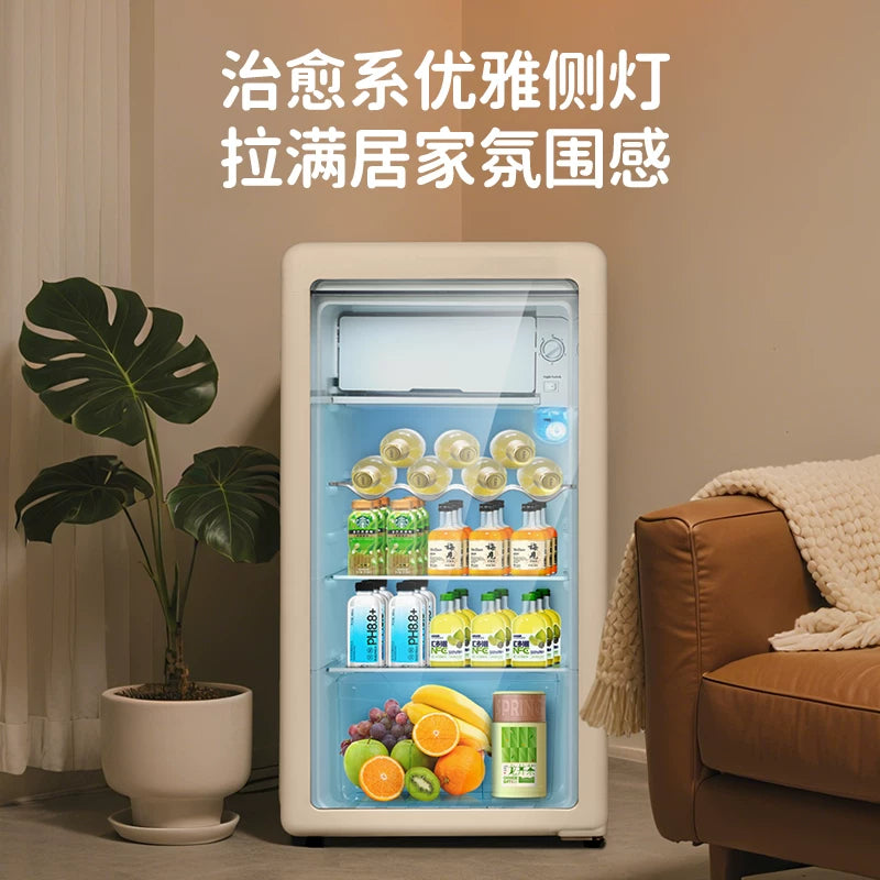 Beverage Refrigerator Transparent Display Wine Cabinet