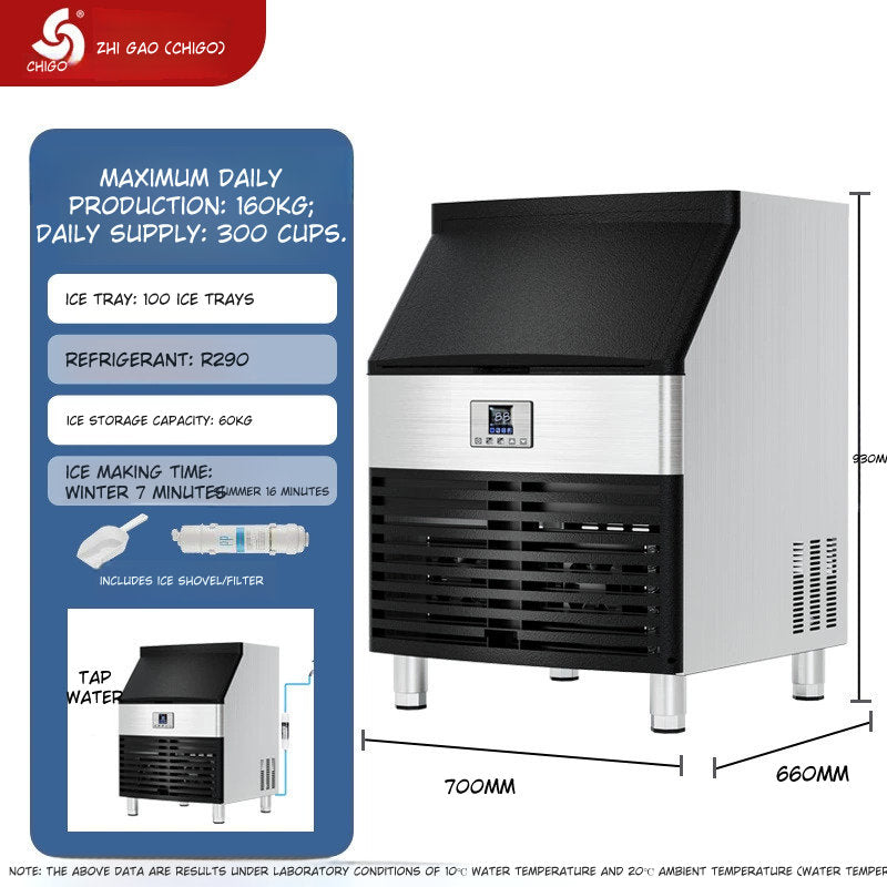 Chigo Commercial Automatic Square Ice Maker Machine for Coffee Tea Shops "Contact for Price"